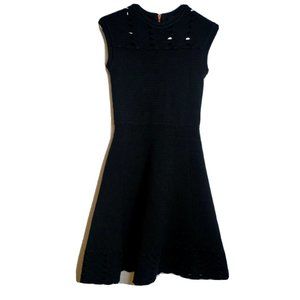 Ted Baker London Black Eyelet Knit Dress - Size 1